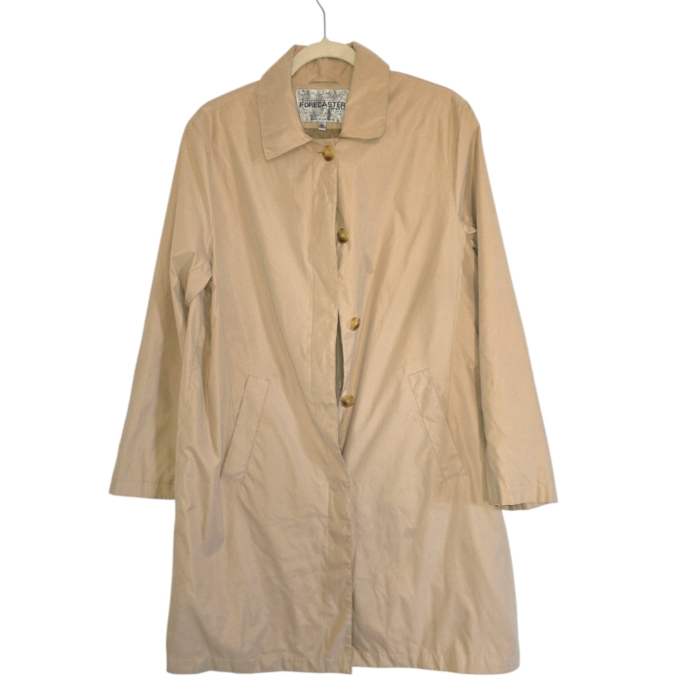 Forecaster sportWomen's long coatKhaki 10Made in Vietnam Split on back She